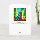 パーソナライズされたクリスマス子ネコとお正月 カード (裏面)