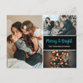 パーソナライズされたクリスマス家族の写真集 案内ポストカード