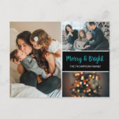 パーソナライズされたクリスマス家族の写真集 案内ポストカード (正面)