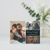 パーソナライズされたクリスマス家族の写真集 案内ポストカード (スタンド正面)