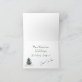 パーソナライズされたクリスマス恵みの水色 シーズンカード (内部)