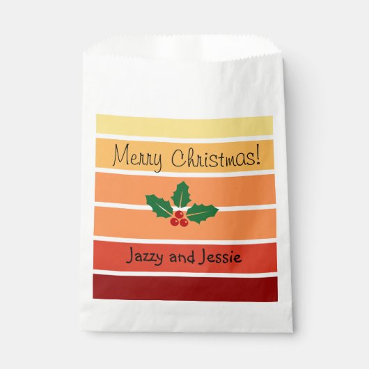 パーソナライズされたクリスマス抱き枕ホリデートリートバッグ フェイバーバッグ (正面)