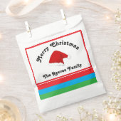 パーソナライズされたクリスマス抱き枕ホリデートリートバッグ フェイバーバッグ (クリップ留めされた状態)