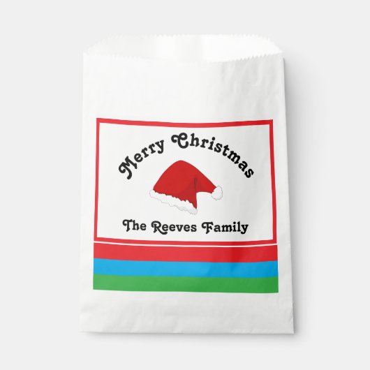 パーソナライズされたクリスマス抱き枕ホリデートリートバッグ フェイバーバッグ (正面)