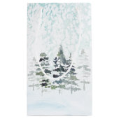 パーソナライズされたクリスマス抱き枕林 スモールペーパーバッグ (裏面)