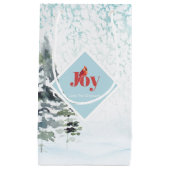 パーソナライズされたクリスマス抱き枕林 スモールペーパーバッグ (正面)