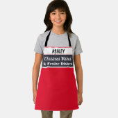 パーソナライズされたクリスマス料理ベーキングキッチンレッド エプロン (インサイチュ)