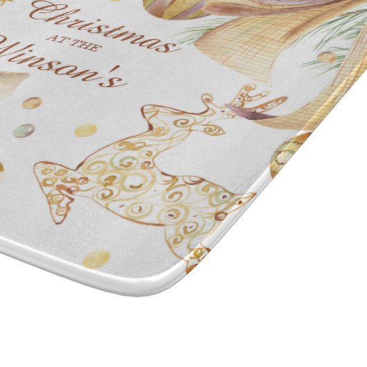 パーソナライズされたクリスマス板オーナメント カッティングボード (角)