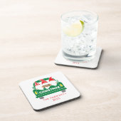 パーソナライズされたクリスマス格言トラッククリスマス コースター (右側)