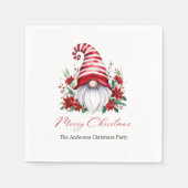 パーソナライズされたクリスマス格言ポインセティアホリデイ スタンダードカクテルナプキン (正面)