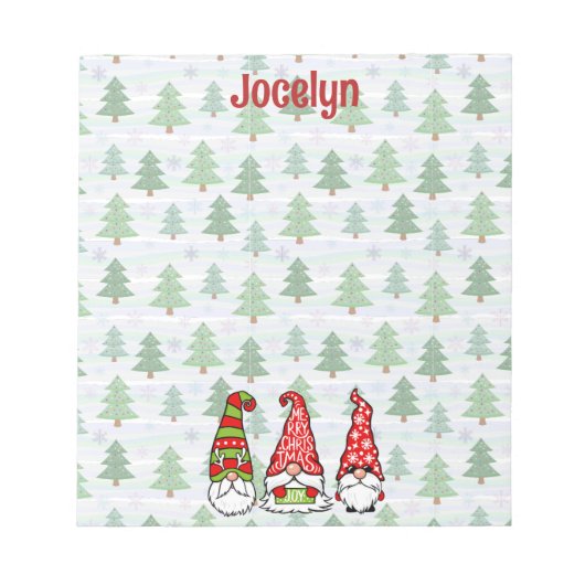 パーソナライズされたクリスマス格言メモ帳 ノートパッド (正面)