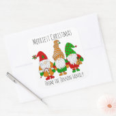 パーソナライズされたクリスマス格言メリークリスマス スクエアシール (封筒)