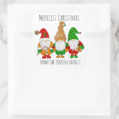 パーソナライズされたクリスマス格言メリークリスマス スクエアシール (バッグ)