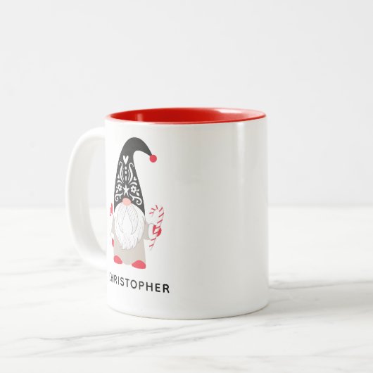 パーソナライズされたクリスマス格言2トーンコーヒーマグ ツートーンマグカップ (正面左)