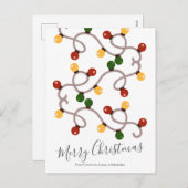 パーソナライズされたクリスマス灯 シーズンポストカード (正面/裏面)