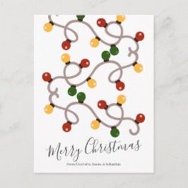 パーソナライズされたクリスマス灯 シーズンポストカード