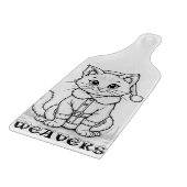 パーソナライズされたクリスマス猫 カッティングボード (角)