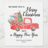 パーソナライズされたクリスマス祝のワインラベル ワインラベル (シングルラベル)