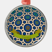 パーソナライズされたクリスマス装飾モダンカラフル メタルオーナメント (正面)