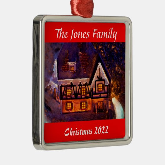 パーソナライズされたクリスマス装飾灯台 メタルオーナメント (右)