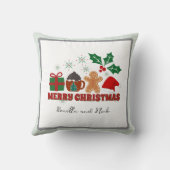 パーソナライズされたクリスマス装飾用クッション クッション (裏面)