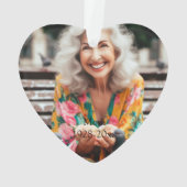 パーソナライズされたクリスマス記念オーナメント オーナメント (裏面)