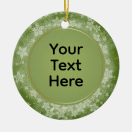 パーソナライズされたクリスマス記念 セラミックオーナメント