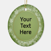 パーソナライズされたクリスマス記念 セラミックオーナメント (左)