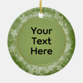 パーソナライズされたクリスマス記念 セラミックオーナメント (裏面)