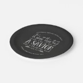 パーソナライズされたクリスマス詩タイポグラフィシャルボード ペーパープレート (アングル)