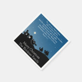 パーソナライズされたクリスマス賢人ベツレヘム スタンダードカクテルナプキン (角)