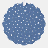 パーソナライズされたクリスマス通り雪景色 オーナメントカード (裏面)