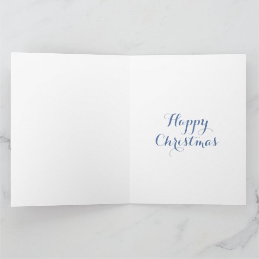 パーソナライズされたクリスマス通り雪景色 カード (内部)