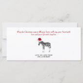 パーソナライズされたクリスマス金おもしろいゼブラ (裏面)