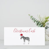 パーソナライズされたクリスマス金おもしろいゼブラ (スタンド正面)