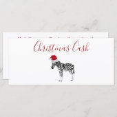 パーソナライズされたクリスマス金おもしろいゼブラ (正面/裏面)
