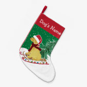 パーソナライズされたクリスマス雪ぞり スモールクリスマスストッキング (正面 (吊り時))