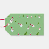 パーソナライズされたクリスマス雪だるまギフトラベル ギフトタグ (裏面横)