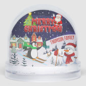 パーソナライズされたクリスマス雪グローブカスタムファミリー (正面)