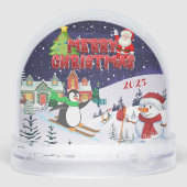 パーソナライズされたクリスマス雪グローブカスタムファミリー (裏面)