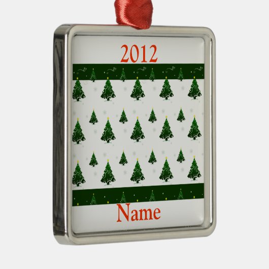 パーソナライズされたクリスマス飾りテンプレート メタルオーナメント (右)