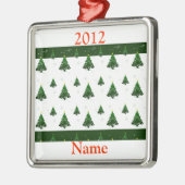 パーソナライズされたクリスマス飾りテンプレート メタルオーナメント (左)