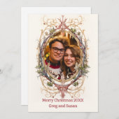 パーソナライズされたクリスマス飾り シーズンカード (正面/裏面)