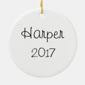 パーソナライズされたクリスマス飾り – ペンギン セラミックオーナメント (裏面)