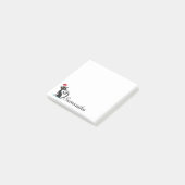 パーソナライズされたクリスマス黒猫のPost-Itノート ポストイット (アングル)