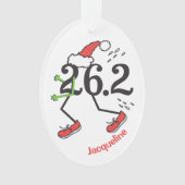 パーソナライズされたクリスマス26.2マおもしろいルソン オーナメント (正面)