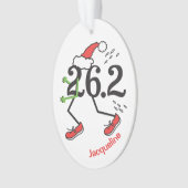パーソナライズされたクリスマス26.2マおもしろいルソン オーナメント (正面)