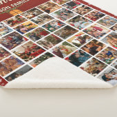 パーソナライズされたクリスマス44フォトコラージュ シェルパブランケット (3/4)