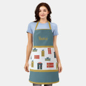 パーソナライズされたクリスマス エプロン (着用した状態)