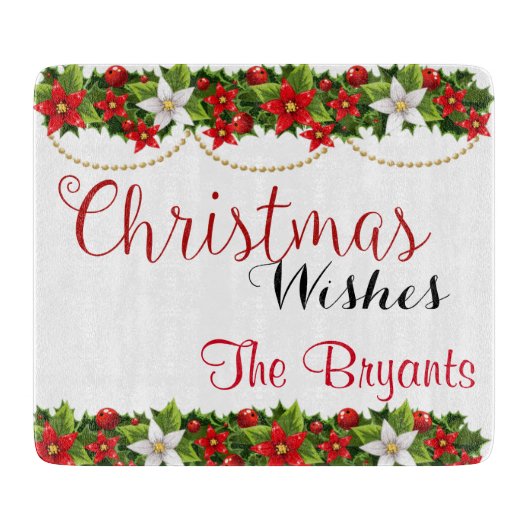 パーソナライズされたクリスマス カッティングボード (正面)